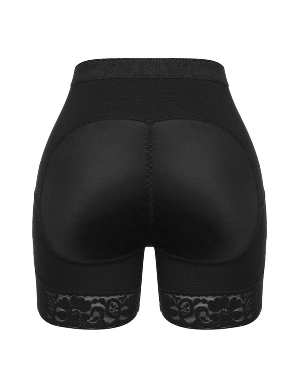 Wholesale Black Large Size Butt Lifter Tummy Control Lifting Panty Lace Hem