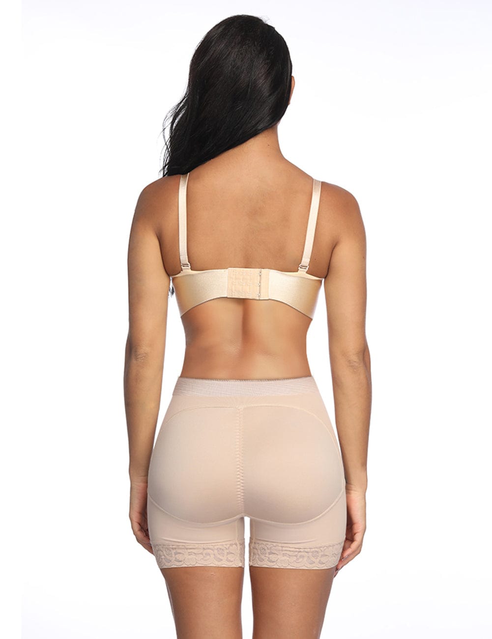 Wholesale Black Large Size Butt Lifter Tummy Control Lifting Panty Lace Hem