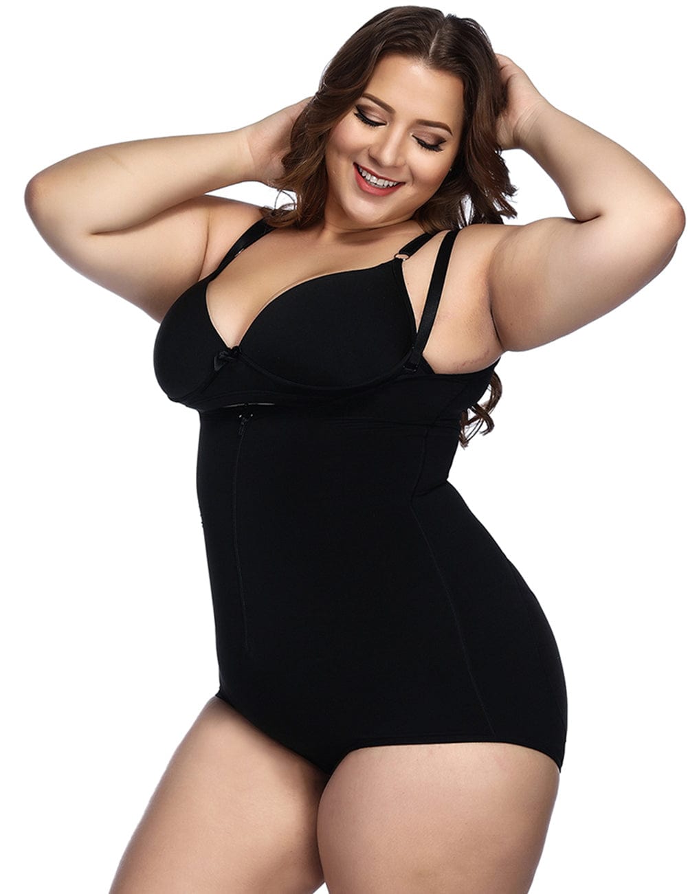 Tummy Control Black Butt Lifting Body Shapewear Cami Straps Fitness