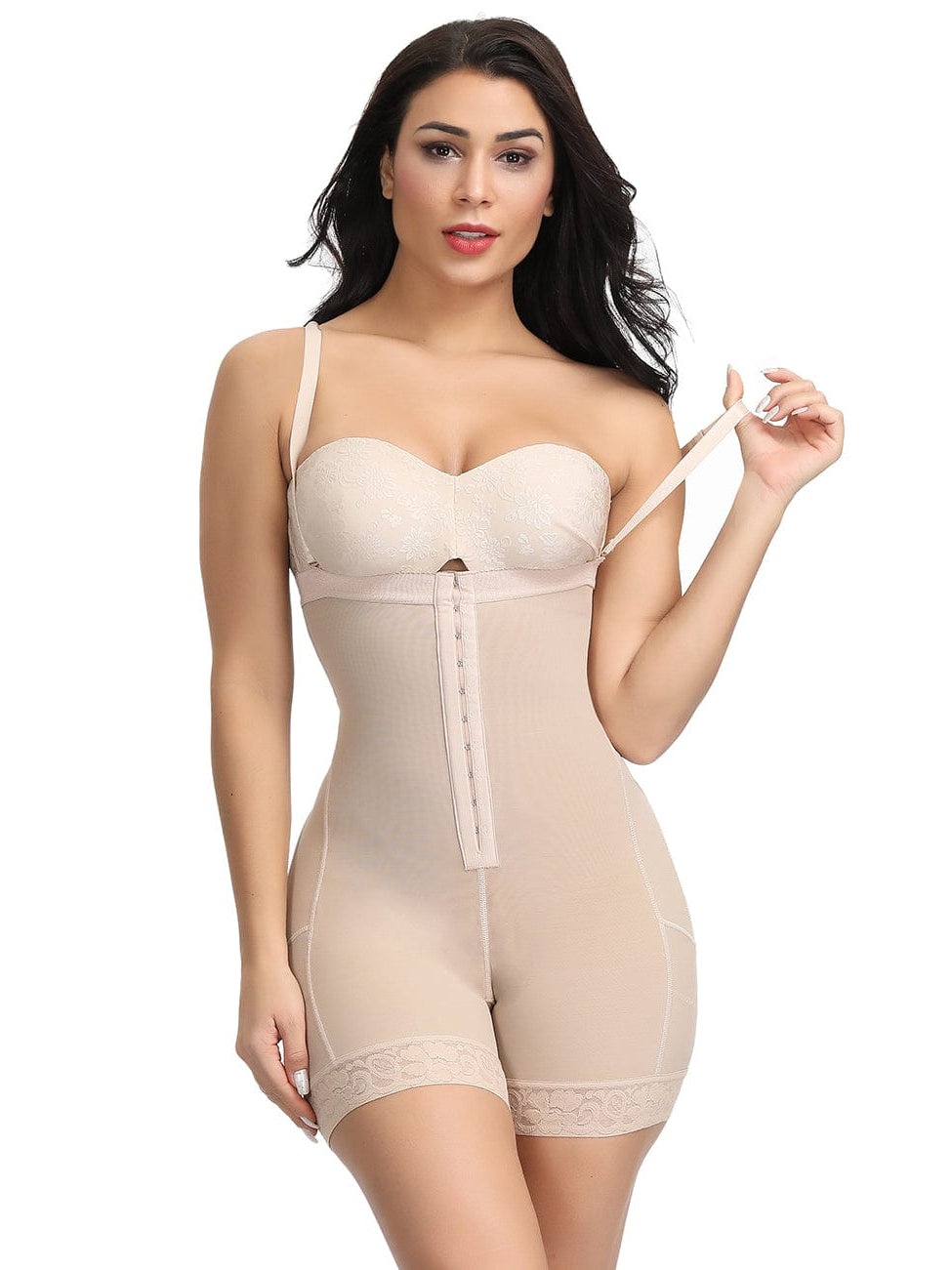 Hook Front Plus Size High Waist Body Shaper Tummy Training