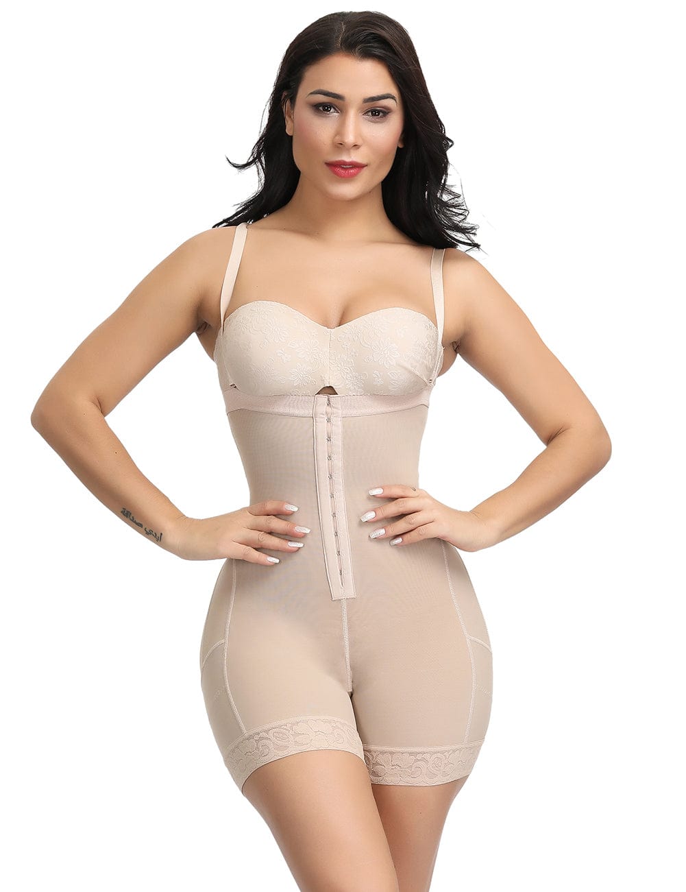Hook Front Plus Size High Waist Body Shaper Tummy Training