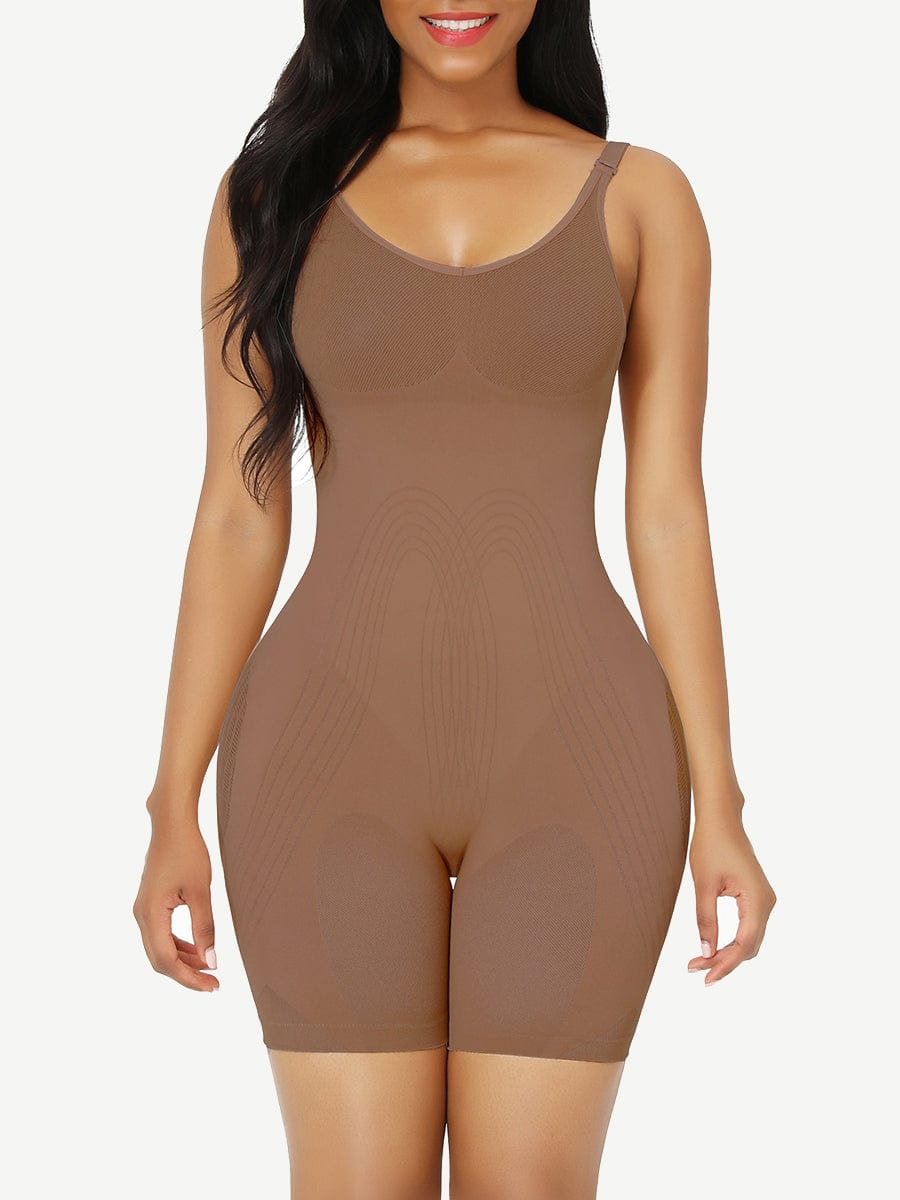 Wholesale Seamless Low Back Happy Butt Full Body Shapewear Mesh Waist Control