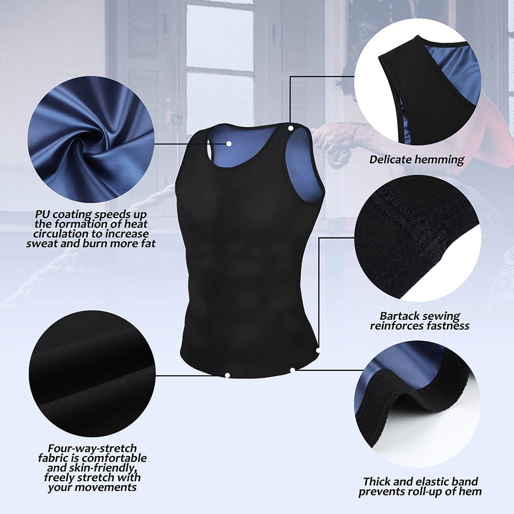 Wholesale Blue Large Size Vest Shaper Round Collar For Fitness