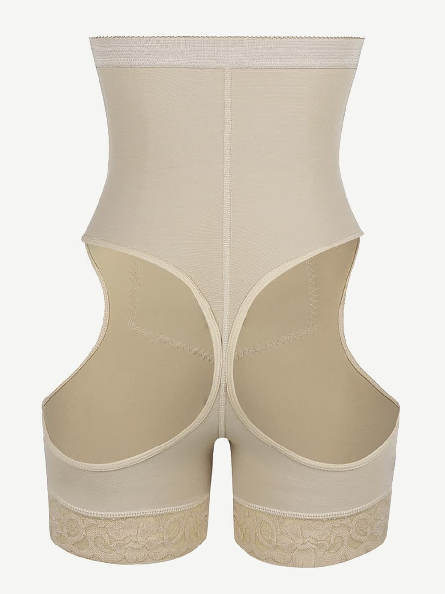 Wholesale Flawlessly High Waist Open Butt Shapewear Shorts Stretchy