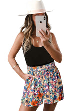 Load image into Gallery viewer, Multicolor Floral Ruffle Straps Sweetheart Peplum Tank
