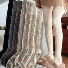 Load image into Gallery viewer, Striped Knee High Warm Thigh Socks
