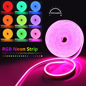 Intelligenter 12-V-RGB-Neon-LED-Streifen mit Sprachsteuerung Alexa, Google Home