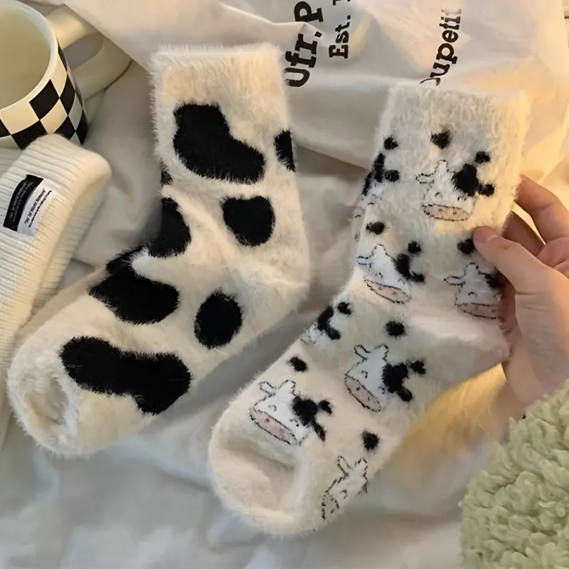 Cozy Cow Spot Socks