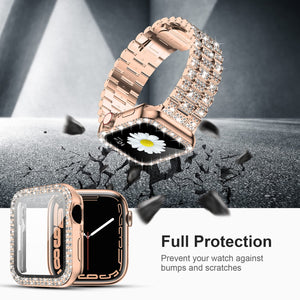Women's Diamond Case and Strap For Apple Watch