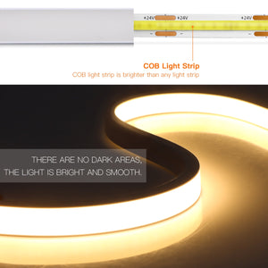 Ultraheller 24-V-COB-Neonlicht-LED-Streifen mit PIR-Bewegungssensor