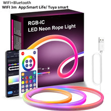 Cargue la imagen en el visor de la galería, Smart WiFi RGB LED Neon Music Sync Strip Lights
