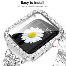 Load image into Gallery viewer, Women&#39;s Diamond Case and Strap For Apple Watch
