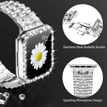Load image into Gallery viewer, Women&#39;s Diamond Case and Strap For Apple Watch
