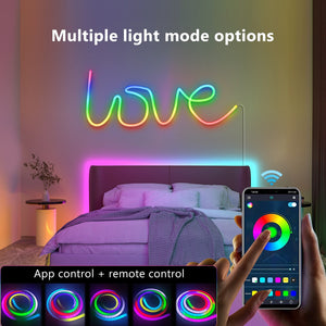Intelligente RGBIC-LED-Neonlichter mit APP und Musiksynchronisierung