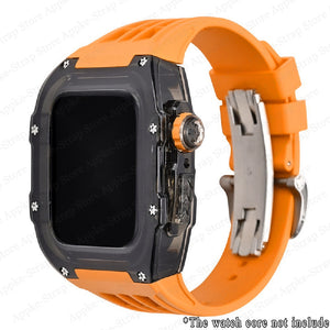 Transparentes Gehäuse und Silikonarmband für die Apple Watch