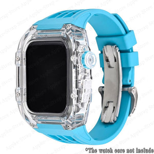 Transparentes Gehäuse und Silikonarmband für die Apple Watch