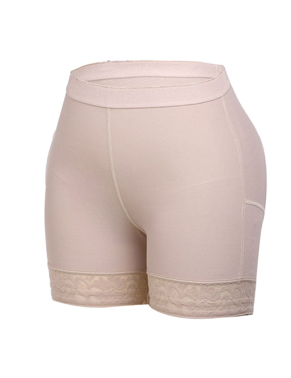 Wholesale Black Large Size Butt Lifter Tummy Control  Lifting Panty Lace Hem