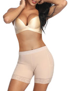 Wholesale Black Large Size Butt Lifter Tummy Control  Lifting Panty Lace Hem