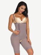 Sleek Smoothers Nude Zipper Underbust Queen Size Bodysuit Hooks Meticulous Design