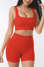 Load image into Gallery viewer, 2pcs Solid Color Ribbed Knit Yoga Set

