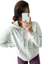 Load image into Gallery viewer, Marbled Drawstring Cropped Hoodie
