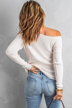Load image into Gallery viewer, Knit One Shoulder Long Sleeve Pullover Top - www.novixan.com
