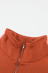 Zipped Collar Sweatshirt - www.novixan.com