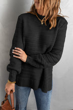 Laden Sie das Bild in den Galerie-Viewer, Solid Color Stand Collar Textured Sweater - www.novixan.com
