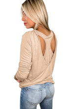 Load image into Gallery viewer, Open Back Long Sleeve Knit Top
