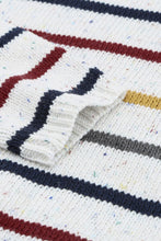 Cargue la imagen en el visor de la galería, Striped Drop Sleeve Crew Neck Knit Sweater - www.novixan.com
