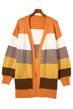 Load image into Gallery viewer, Open Front Pocketed Colorblock Cardigan

