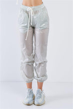 Cargue la imagen en el visor de la galería, Grey Active Wear Nylon Sweatsuit Set - www.novixan.com
