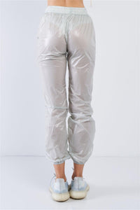 Grey Active Wear Nylon Sweatsuit Set - www.novixan.com
