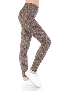 Yoga Style Banded Lined Multi Printed Legging With High Waist - www.novixan.com