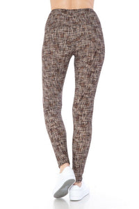 Yoga Style Banded Lined Multi Printed Legging With High Waist - www.novixan.com