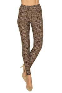 Multi Print, Full Length, High Waisted Leggings In A Fitted Style - www.novixan.com