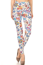 Load image into Gallery viewer, Floral Printed Lined Knit Legging With Elastic Waistband - www.novixan.com
