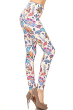 Load image into Gallery viewer, Floral Printed Lined Knit Legging With Elastic Waistband - www.novixan.com
