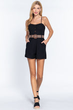 Load image into Gallery viewer, Sweetheart Neck Belted Romper - www.novixan.com
