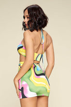 Load image into Gallery viewer, Multi Color Dress With Front Cut Out - www.novixan.com
