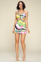 Laden Sie das Bild in den Galerie-Viewer, Multi Color Dress With Front Cut Out - www.novixan.com
