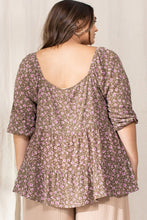Load image into Gallery viewer, Tiny Floral Printed Square Neckline Top - www.novixan.com
