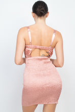 Load image into Gallery viewer, Square Back Cutout Satin Dress - www.novixan.com
