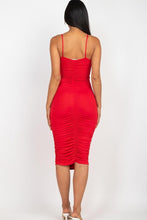 Load image into Gallery viewer, Cross Wrap Ruched Midi Dress - www.novixan.com
