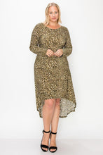Cargue la imagen en el visor de la galería, Cheetah Print Dress Featuring A Round Neck - www.novixan.com
