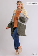 Load image into Gallery viewer, Patchwork Knitted Open Front Cardigan Sweater - www.novixan.com
