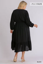 Laden Sie das Bild in den Galerie-Viewer, Split Neck Button Front Dolman Sleeve High Low Dress - www.novixan.com
