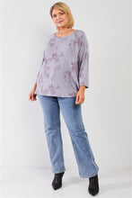 Load image into Gallery viewer, Plus Size Round Neck Long Sleeve Drop Shoulder Relaxed Top - www.novixan.com
