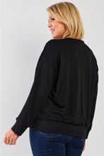 Laden Sie das Bild in den Galerie-Viewer, Plus SizeLong Sleeve Relaxed Sweatshirt Top - www.novixan.com
