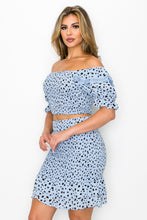 Load image into Gallery viewer, Square Neckline Ruffled Printed Top &amp; Skirts Set - www.novixan.com
